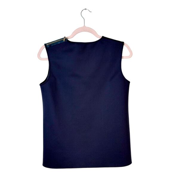 Lida Baday Women's Size 8 Blue Top Sleeveless Zipper Box Cut Sheath Fall Chic - Picture 2 of 5